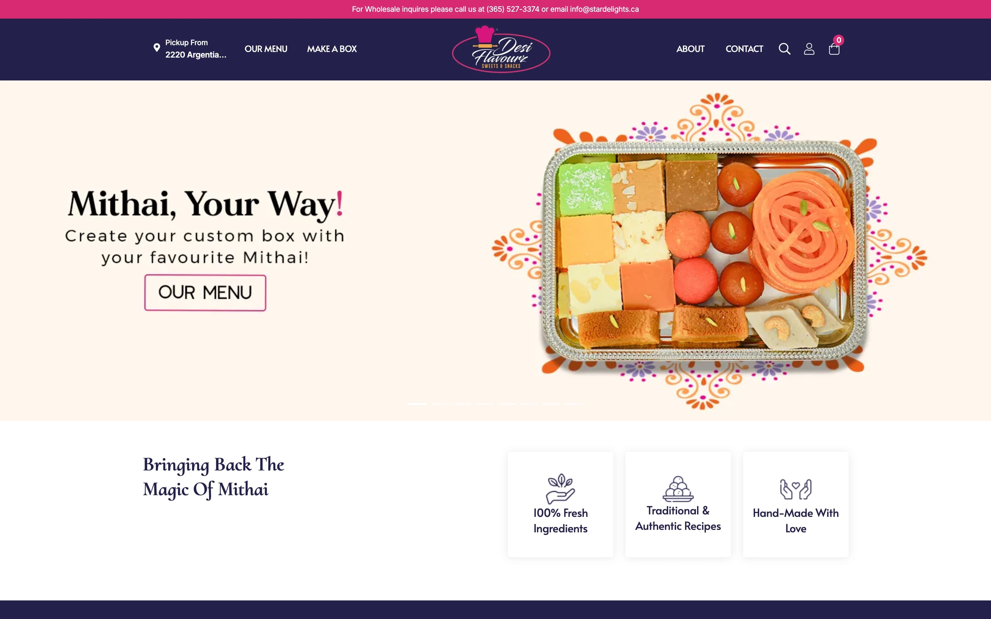 Desi Flavourz — A restaurant front end that loads