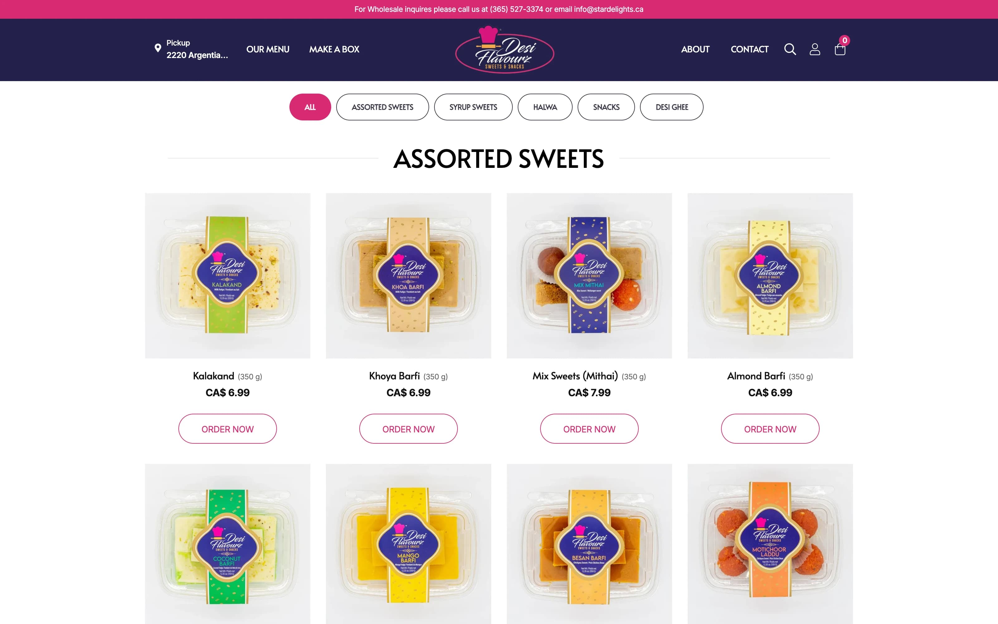 Desi Flavourz — interface 2